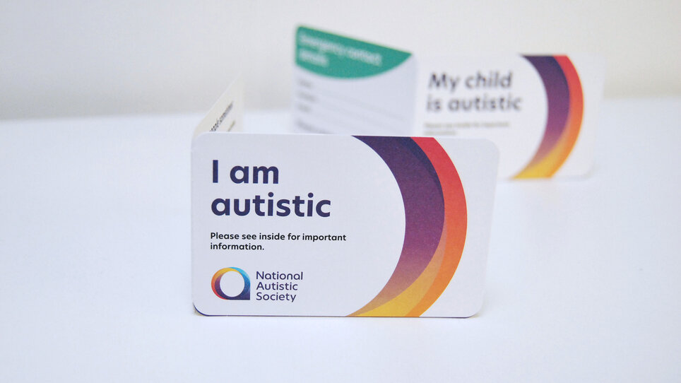 'I am autistic' and 'My child is autistic' autism alert cards