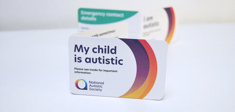 'My child is autistic' autism alert card