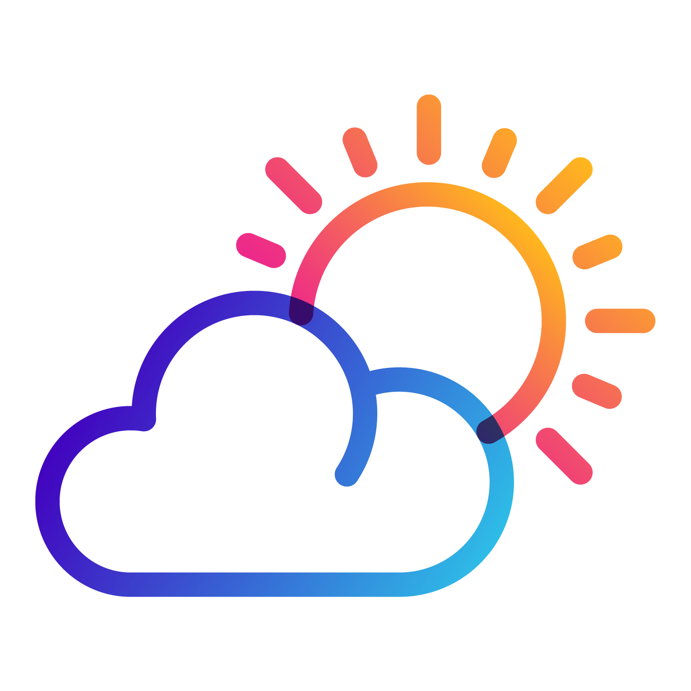 cloud and sun icon